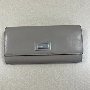 FENDI Peekaboo Leather Continental Wallet w/Turnlock - Greige - Preowned